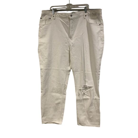 NWT New Abercrombie Curve Love Ultra High Rise DistressedStraight Jean Denim - Picture 11 of 16